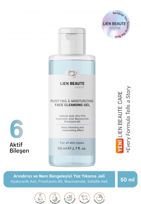 Arındıcı ve Nem Dengeleyici Yüz Yıkama Jeli Hyaluronik asit Niasinamide Salisilik Asit Biberiye Arındıcı ve Nem Dengeleyici Yüz Yıkama Jeli Hyaluronik asit Niasinamide Salisilik Asit Biberiye